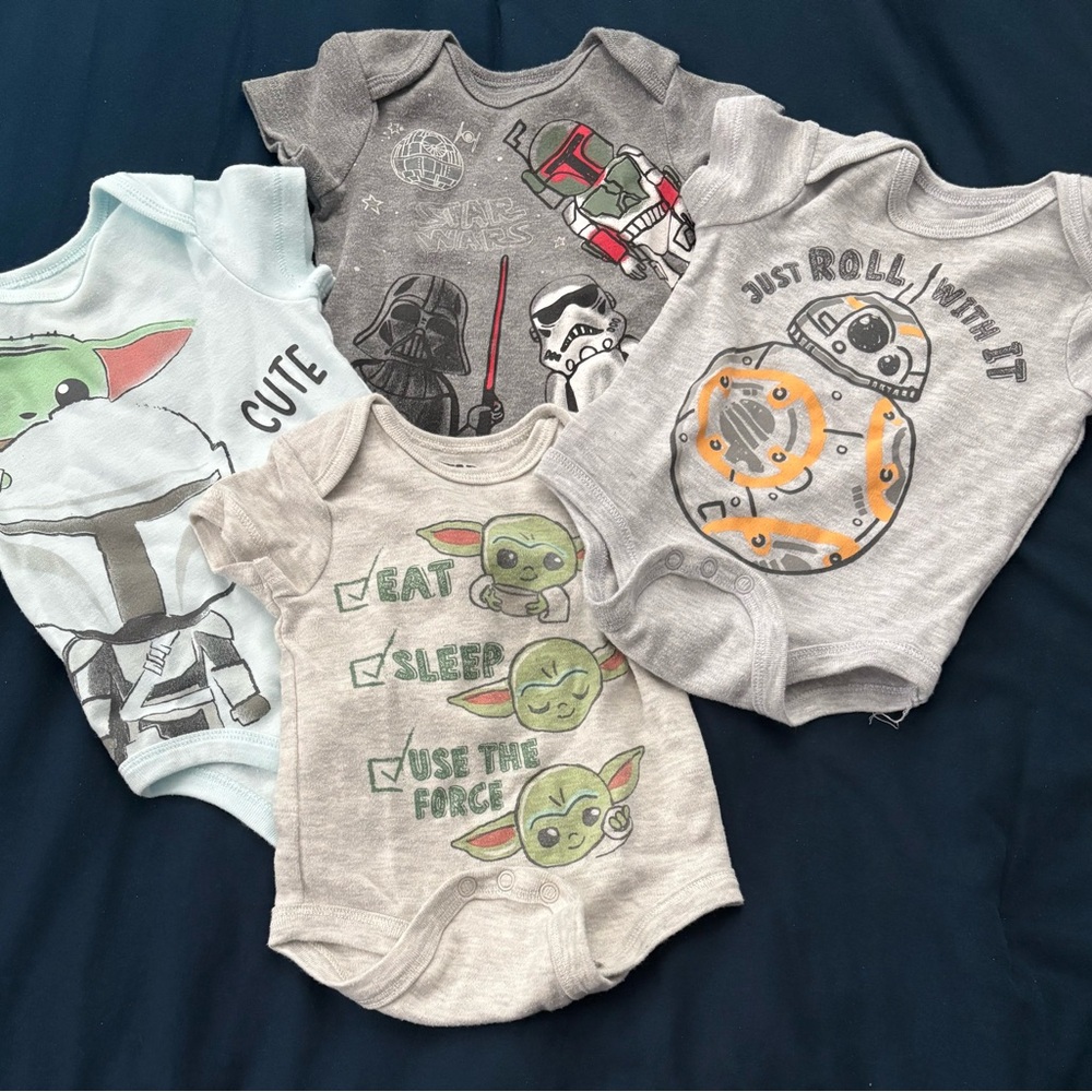 Star Wars Kids Bodysuits - Gray, Blue, Green